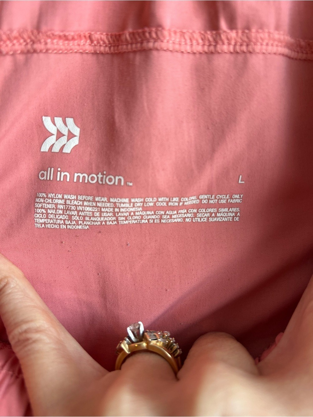 all in motion Coral Pink Elastic-Waist Athletic Shorts - Picture 3 of 4